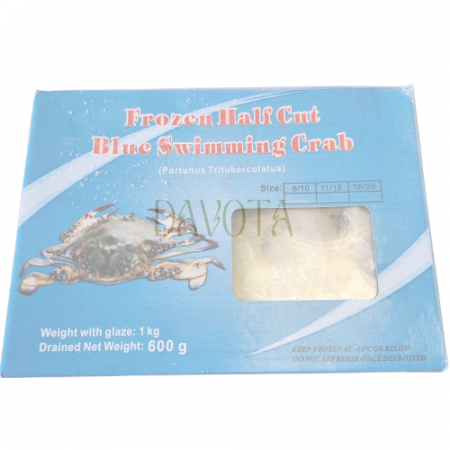 Frozen Half Cut Blue Swimming Crabs 1kg