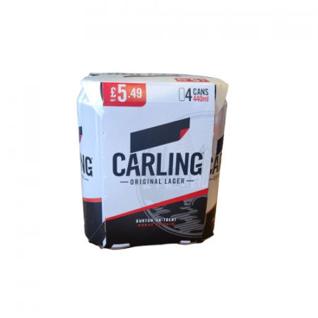 Carling Original Lager Beer Can 4 X 440ml