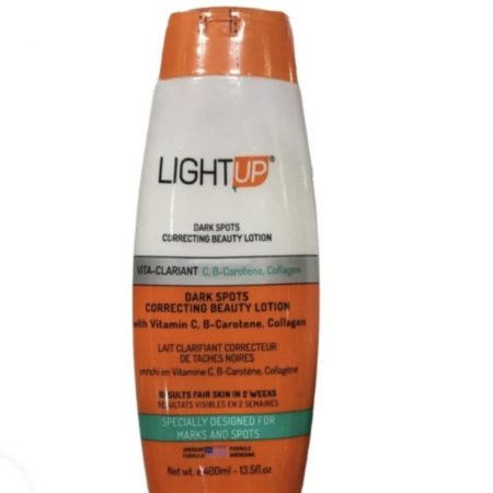 LIGHT UP(Orange / C, B, – Carotene) Dark Spots Correcting Beauty Lotion w/Vitamin C,B 13.5oz / 400ml