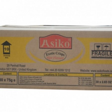 Asiko Exotic Crisps Ripe Plantain Chips Box